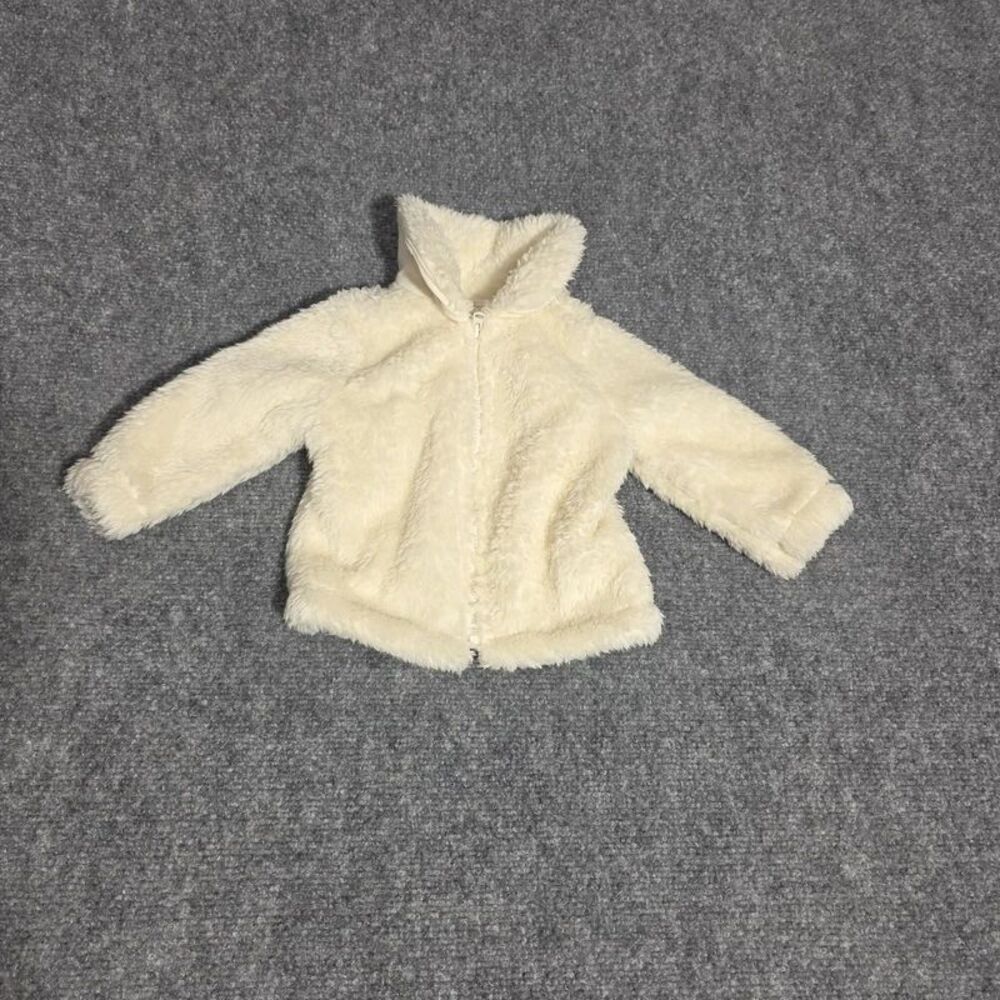 Baby Cream Plush Fleece Full-Zip Jacket 6Months